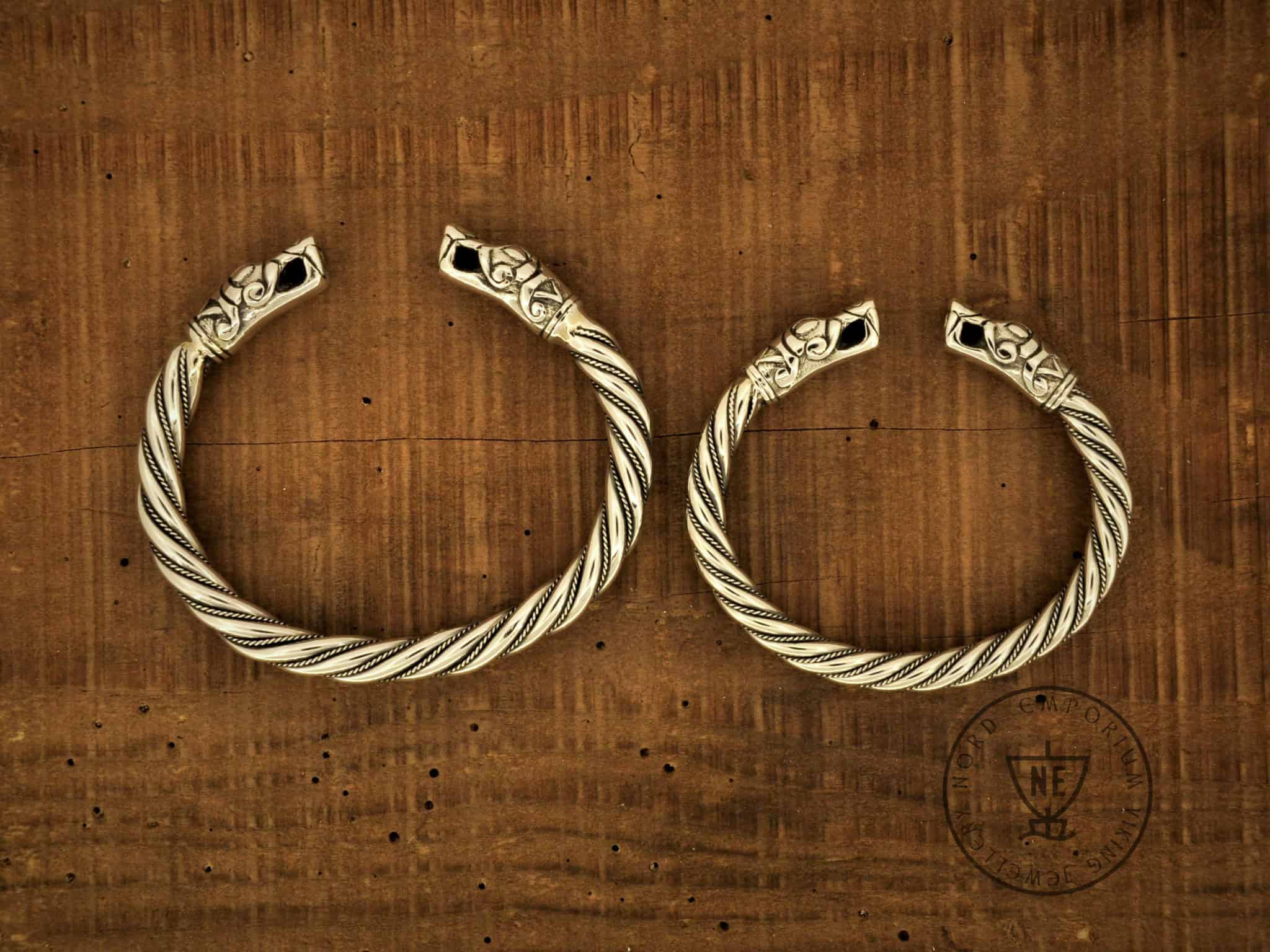 Nord Emporium Gotland Viking Wedding Bracelets Sterling Silver Size M