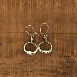 Alternative view of Birka Lunula Moon Jewelry Earrings Sterling Silver