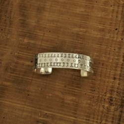 Alternative view of Woodstown Viking Cuff Bracelet Sterling Silver size M/type 1