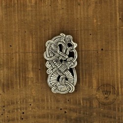 Alternative view of Enmeshed Dragon Brooch Sterling Silver