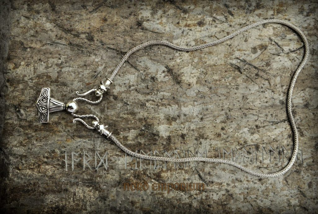 The Købelev Runic Thor's Hammer Necklace (Sterling Silver