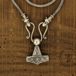 Alternative view of Købelev Runic Thor's Hammer Necklace Sterling Silver 60cm