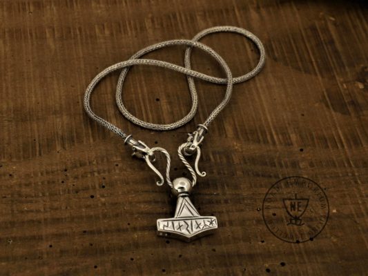 Købelev Runic Thor's Hammer Necklace Sterling Silver - Nord Emporium