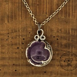 Alternative view of Gotland Necklace Amethyst Sterling Silver 26mm