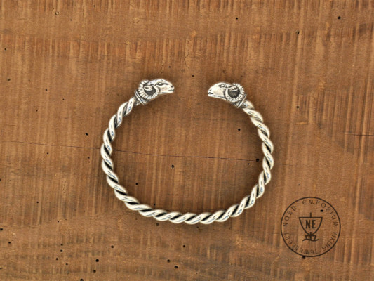 Ram Bracelet size L/type 2 Sterling Silver Roman Empire - Nord Emporium