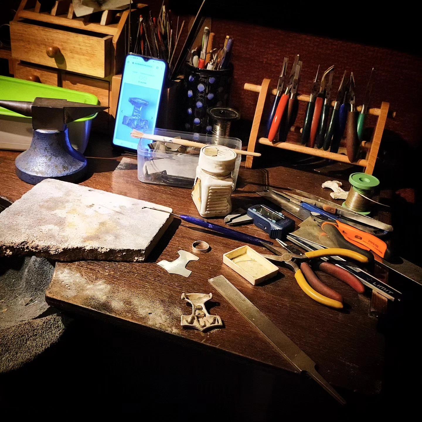 Kabbarp Skåne Thor's Hammer Amber Sterling Silver Size L - Image 12