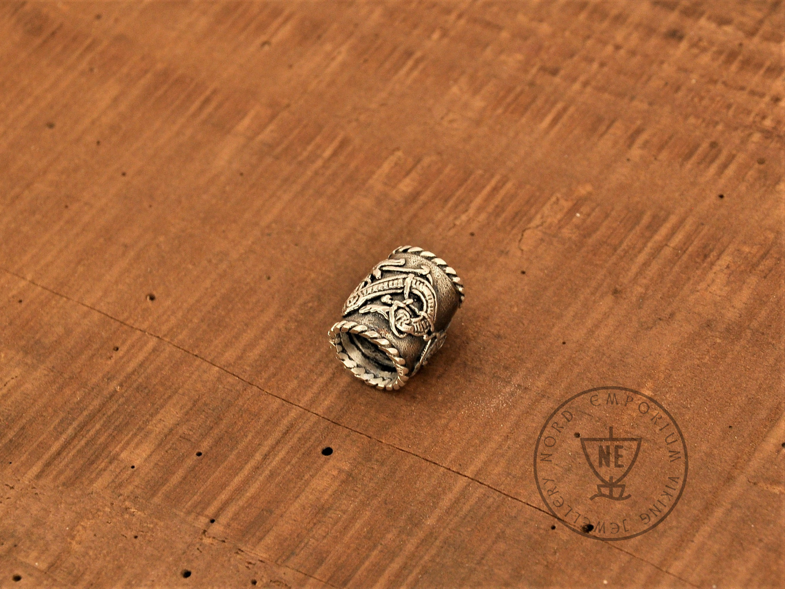 Big Boy AKA Jörmungandr || Viking Beard Bead - Band || 11 mm Inner Diameter || Sterling Silver || Dwarvish / Viking Big Beard Ring