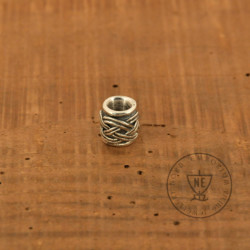 Alternative view of Viking Style Beard Bead Sterling Silver 6mm