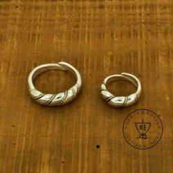 Alternative view of Gyldensgård Viking Matching Rings Sterling Silver and 9k Gold