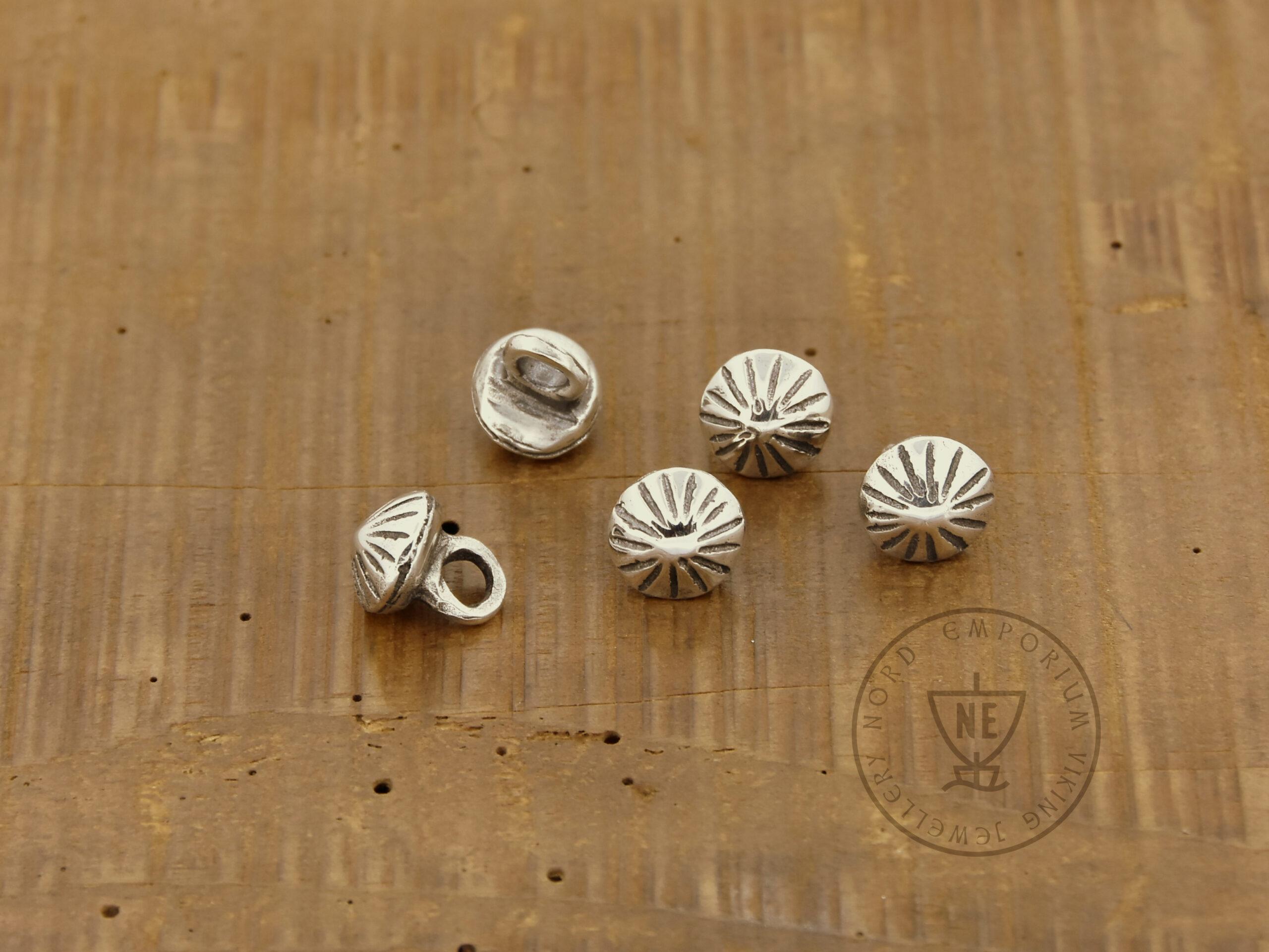 Birka Viking Buttons Sterling Silver 5 pcs - Nord Emporium