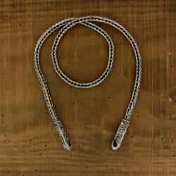 Viking Knit Weave 999 Fine Silver Chain Bracelet With 925 Sterling