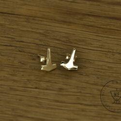 Thor's Hammer Stud Earrings 14k Gold