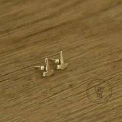 Gold Thor stud earrings
