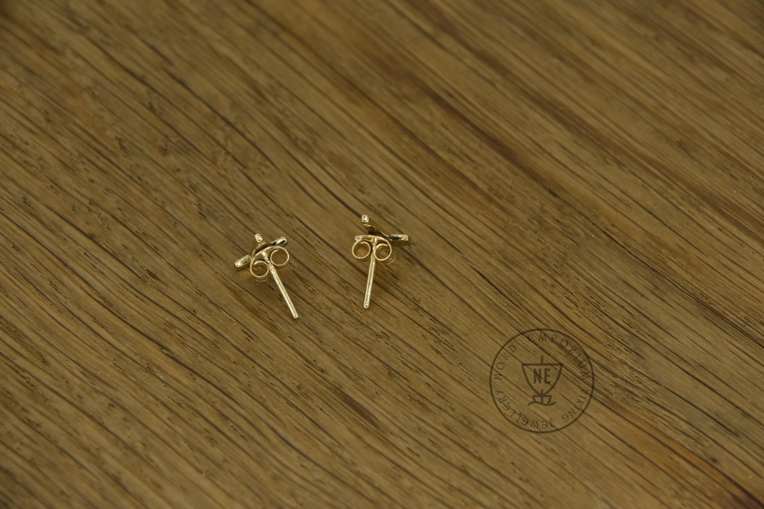 Gold Thor stud earrings