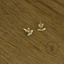 Gold Thor stud earrings