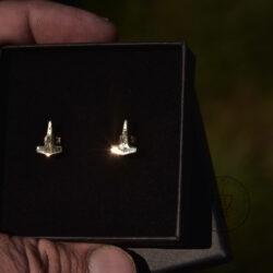 Gold Thor stud earrings