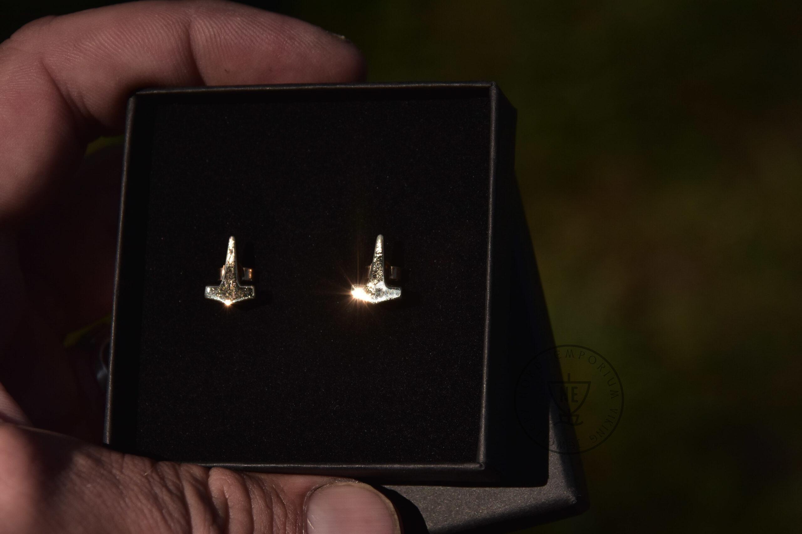 Gold Thor stud earrings