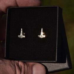 Gold Thor stud earrings