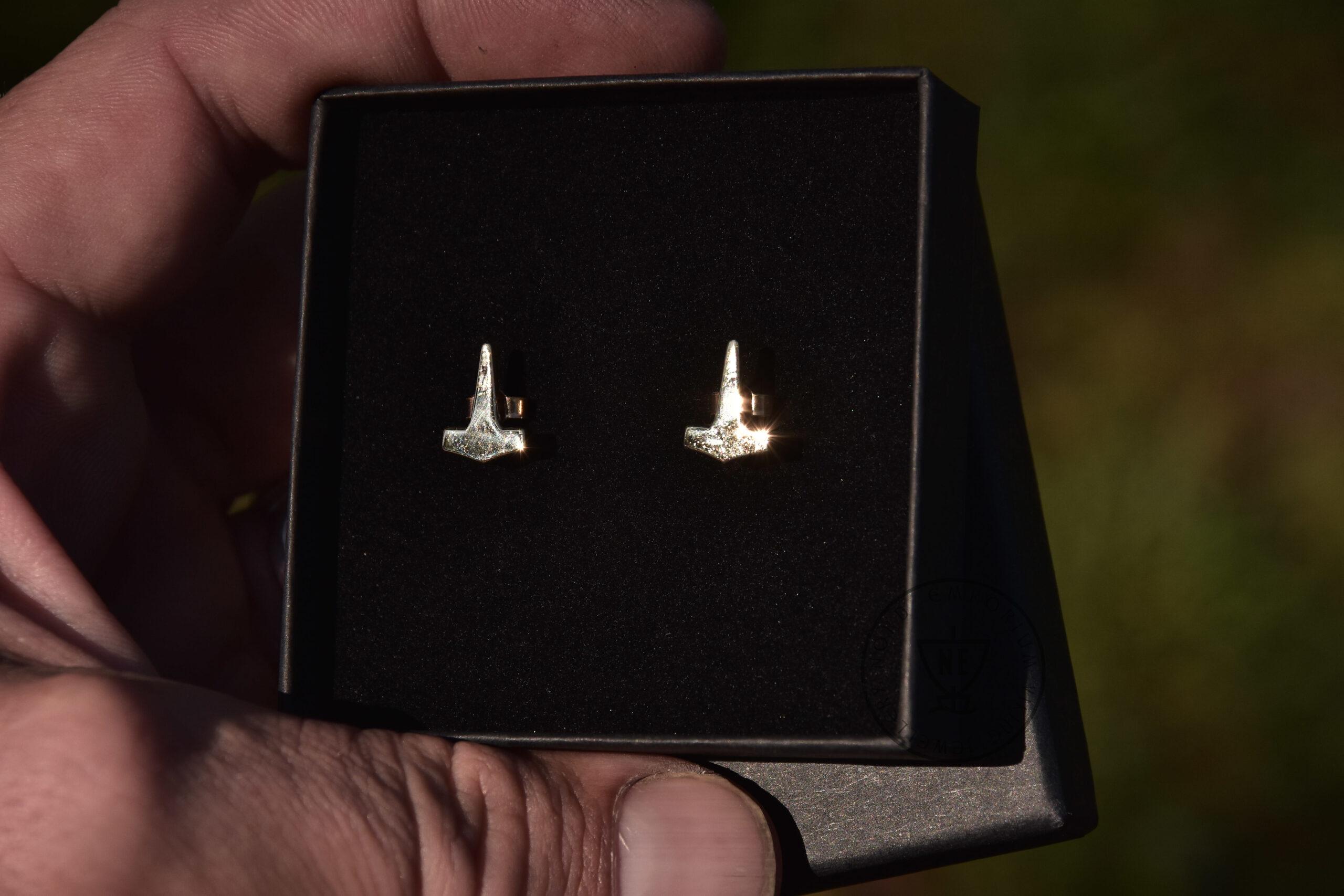 Gold Thor stud earrings